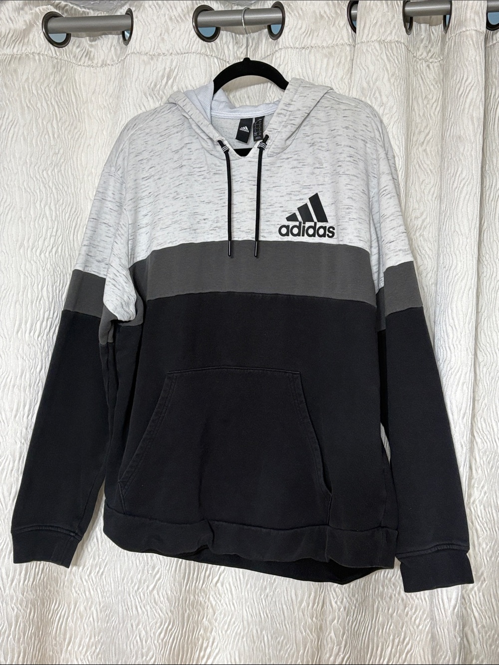 Adidas Tri Colored Pullover Men’s Hoodie-Size XL